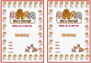 Free Printable Puppy Birthday Invitations Dog Lovers Birthday Invitations Birthday Printable