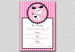 Free Printable Puppy Birthday Invitations Puppy Birthday Invitation 5×7 Printable Digital Invite