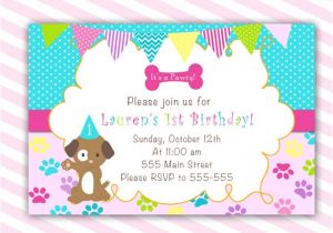 Free Printable Puppy Birthday Invitations Puppy Birthday Invitation Printable Personalized by Pinkthecat