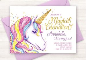 Free Printable Rainbow Unicorn Birthday Invitations Best 25 Unicorn Birthday Invitations Ideas On Pinterest