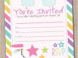 Free Printable Roller Skating Party Invitations Roller Skate Party Invitation Free Printable