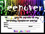 Free Printable Sleepover Birthday Party Invitations Invitations for Sleepover Party