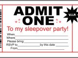 Free Printable Sleepover Birthday Party Invitations Invitations for Sleepover Party