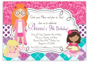 Free Printable Sleepover Birthday Party Invitations Slumber Party Invitations Party Invitations Templates