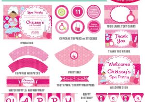 Free Printable Spa Birthday Invitations 9 Best Images Of Spa Party Free Printables Free
