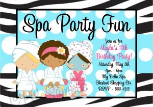 Free Printable Spa Birthday Invitations Printable Spa Party Invitations Home Party Ideas