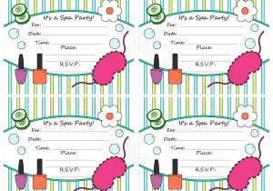 Free Printable Spa Party Invitations Free Spa Party Invitation Template