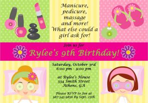 Free Printable Spa Party Invitations Spa Party Invitations are Easy to Make You Can Start