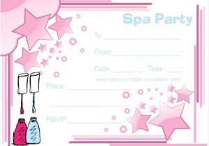 Free Printable Spa Party Invitations Spa Party Invitations