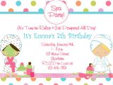 Free Printable Spa Party Invitations Templates Free Printable Spa Birthday Party Invitations Pool