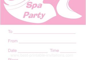 Free Printable Spa Party Invitations Templates Spa Birthday Party Invitations