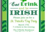 Free Printable St Patrick S Day Birthday Invitations St Patrick S Day Invitation Printable or Printed with