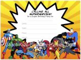 Free Printable Superhero Birthday Invitation Templates Superhero Printables