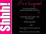 Free Printable Surprise Birthday Party Invitations Templates Surprise Party Invitation Wording Template Best Template