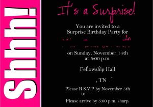 Free Printable Surprise Birthday Party Invitations Templates Surprise Party Invitation Wording Template Best Template