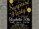 Free Printable Surprise Birthday Party Invitations Templates Surprise Party Invitations Printable Black Gold Surprise