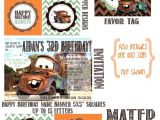 Free Printable tow Mater Birthday Invitations Disney 39 S Cars Mater Invitation and Printable Party 35 00