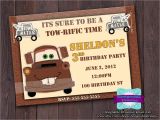 Free Printable tow Mater Birthday Invitations Melissa On Etsy