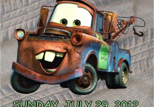 Free Printable tow Mater Birthday Invitations Personalized Cars tow Mater Birthday Invitation Digital