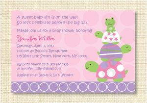 Free Printable Turtle Baby Shower Invitations Pink Turtle Baby Shower Instant Download Editable Pdf by