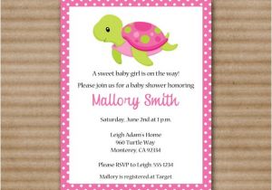 Free Printable Turtle Baby Shower Invitations Printable Sea Turtle Baby Shower Invitation by