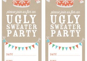 Free Printable Ugly Christmas Sweater Party Invitations How to Host An Ugly Sweater Party