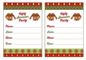 Free Printable Ugly Sweater Party Invitations Free Ugly Sweater Party Printables Catch My Party