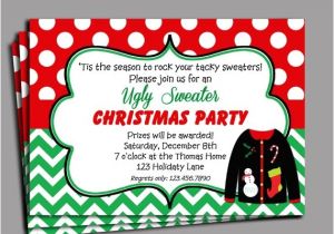 Free Printable Ugly Sweater Party Invitations Items Similar to Christmas Ugly Sweater Party Invitation