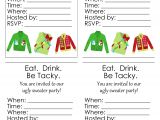 Free Printable Ugly Sweater Party Invitations Ugly Sweater Party Free Printables the Country Chic Cottage