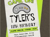 Free Printable Video Game Party Invitations Game Truck Printable Invitation Video Gamer the Homespun