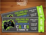 Free Printable Video Game Party Invitations Printable Video Game Ticket Birthday Invitation Boys