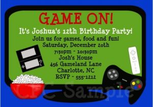 Free Printable Video Game Party Invitations Video Game Birthday Invitation Printable Party Invite by