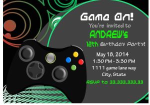 Free Printable Video Game Party Invitations Video Game Invite Game Party Invitation Gamer Video Game