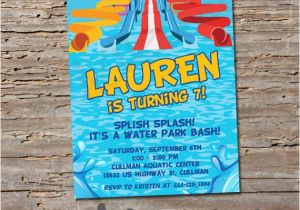Free Printable Water Slide Party Invitations Water Slide Birthday Invitation Printable Diy