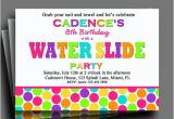 Free Printable Water Slide Party Invitations Water Slide Invitation Printable or Printed with Free Shipping