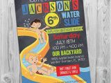 Free Printable Water Slide Party Invitations Water Slide Party Invitation Printable Birthday Invite