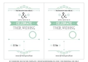 Free Printable Wedding Invitation Templates Free Wedding Invitation Template Mountainmodernlife Com