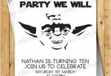 Free Printable Yoda Birthday Invitations Yoda Birthday Invitations Star Wars Darth by Heythereprints