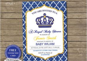 Free Royal Prince Baby Shower Invitation Template Instant Download Royal Prince Baby Shower Invitation with