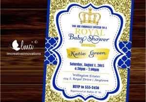Free Royal Prince Baby Shower Invitation Template Royal Baby Shower Invitation Little Prince Baby Showerblue