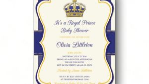 Free Royal Prince Baby Shower Invitation Template Royal Prince Baby Shower Invitations Little Prince Baby