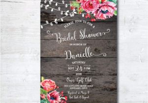 Free Rustic Bridal Shower Invitation Templates Wedding Shower Invitation Templates