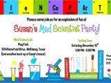 Free Science Birthday Party Invitation Templates Science Birthday Party Invitations