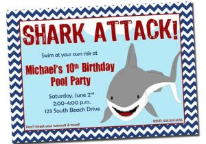 Free Shark Birthday Invitation Template Items Similar to Pool Party Shark Birthday Invitation