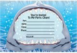 Free Shark Birthday Invitation Template Shark Birthday Fill In Invitations 16ct In 2019 Finn 39 S