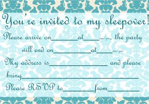 Free Slumber Party Invitations Invitations for Sleepover Party