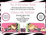 Free Slumber Party Invitations Slumber Party Birthday Invitation Pajama Party Sleepover