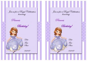 Free sofia the First Birthday Invitations sofia the First Birthday Invitations – Birthday Printable