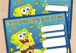 Free Spongebob Party Invitation Templates Free Printable Spongebob Squarepants Birthday Invitation