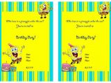 Free Spongebob Party Invitation Templates Spongebob Birthday Invitation Best Party Ideas